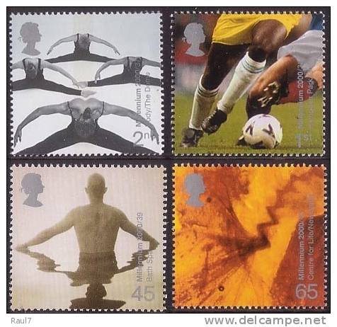 GRAND-BRETAGNE - 2000 Millénium 10 - Sports - 4v Neufs// Mnh - Unused Stamps