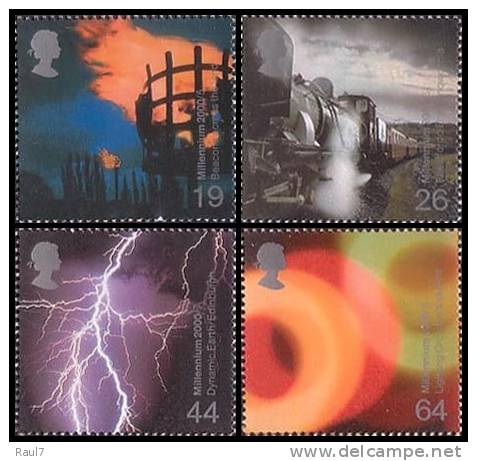 GRAND-BRETAGNE - 2000 Millénium 2 - Feu Et Lumière - 4v Neufs// Mnh - Unused Stamps