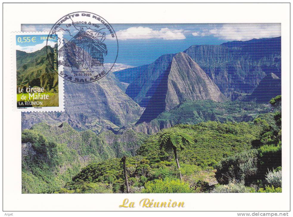 Carte-Maximum FRANCE N°Yvert 4170 (Cirque De MAFATE - Réunion) Obl Sp Ill  1er Jour - 2000-2009