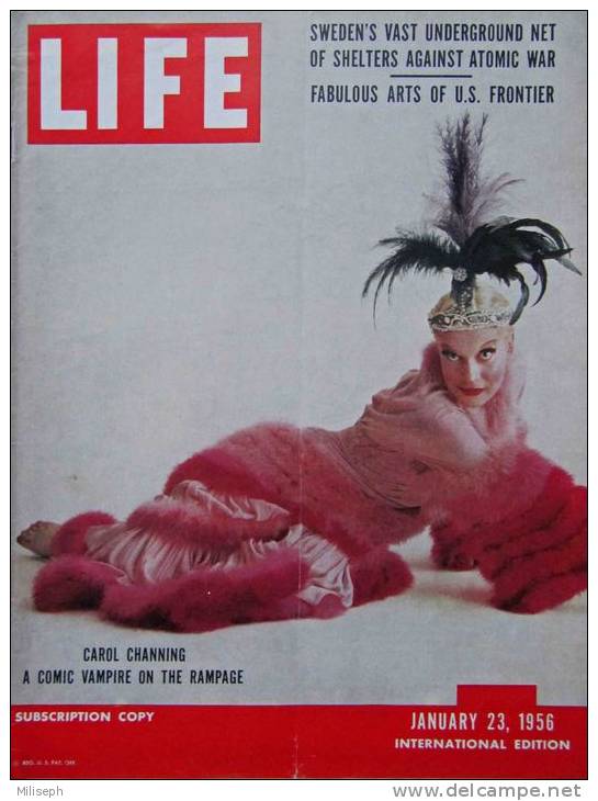 Magazine LIFE - JANUARY 23 , 1956 - INTER. ED.-  WINSTON CHURCHILL - CAROL CHANNING -  Publicités   (3038) - News/ Current Affairs