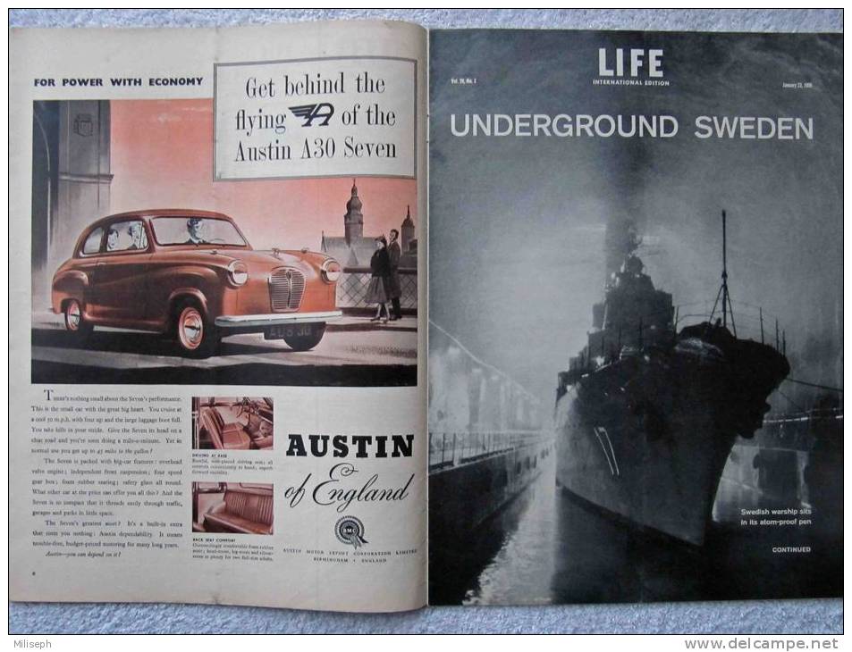 Magazine LIFE - JANUARY 23 , 1956 - INTER. ED.-  WINSTON CHURCHILL - CAROL CHANNING -  Publicités   (3038) - News/ Current Affairs