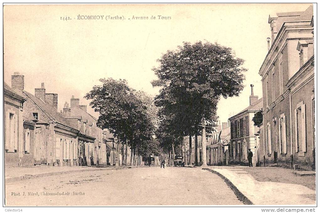 72 ECOMMOY  AVENUE DE TOURS 1924 - Ecommoy