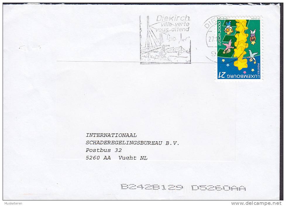 Luxembourg DIEKIRCH 2000 Cover Lettre To VUGHT Netherlands Europa CEPT Franking - Covers & Documents