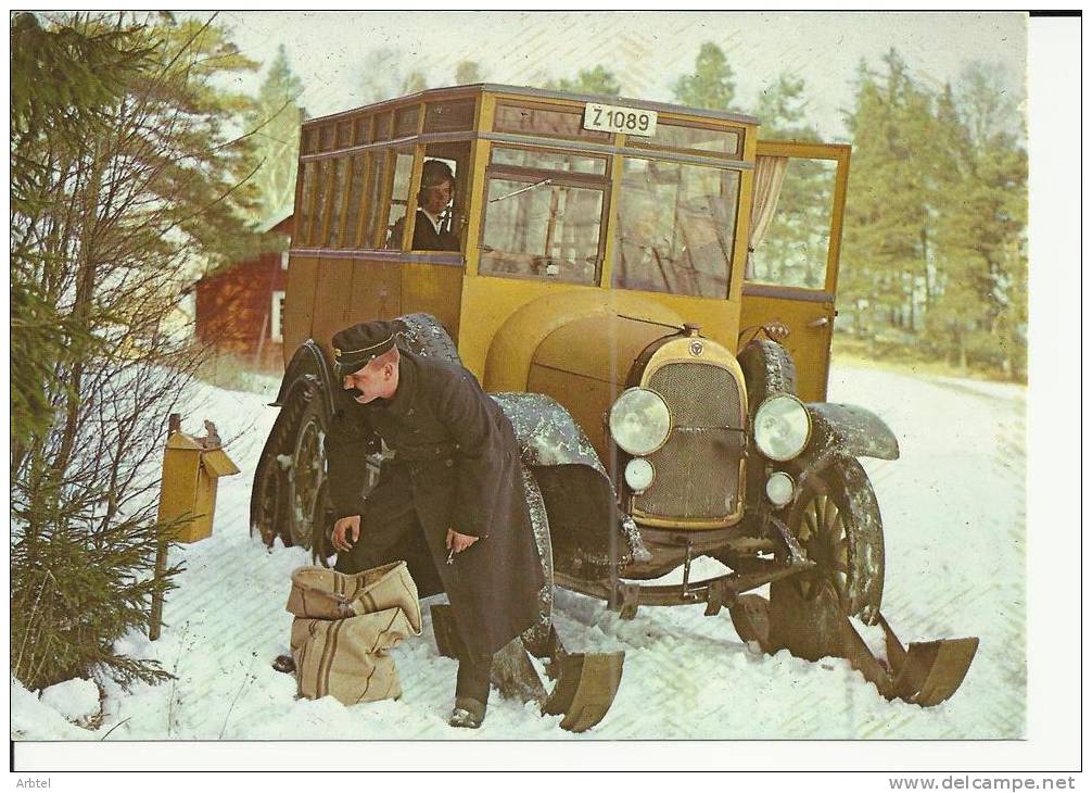 SUECIA CASCADA AUTOMOVIL PARA NIEVE TRANSPORTE DE CORREO - Bus