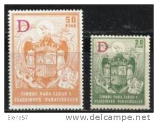 835--FISCALES NUEVOS ** FRANCO  EXACCIONES  PARAFISCALES  SPAIN REVENUE FISCAUX FRANCOBOLLI.STEMPELMARKEN - Revenue Stamps
