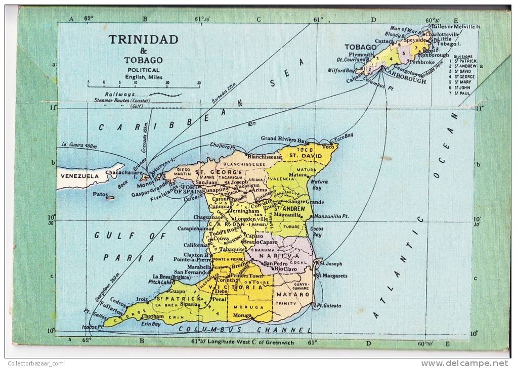 Trinidad British West Indies Ethnic Carnival Booklet With Views And 4 Vintage Original Postcard Cpa Ak (W3_1027) - Trinidad