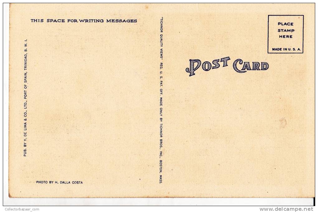Trinidad British West indies ethnic carnival Booklet with views and 4 vintage original postcard cpa ak (W3_1027)