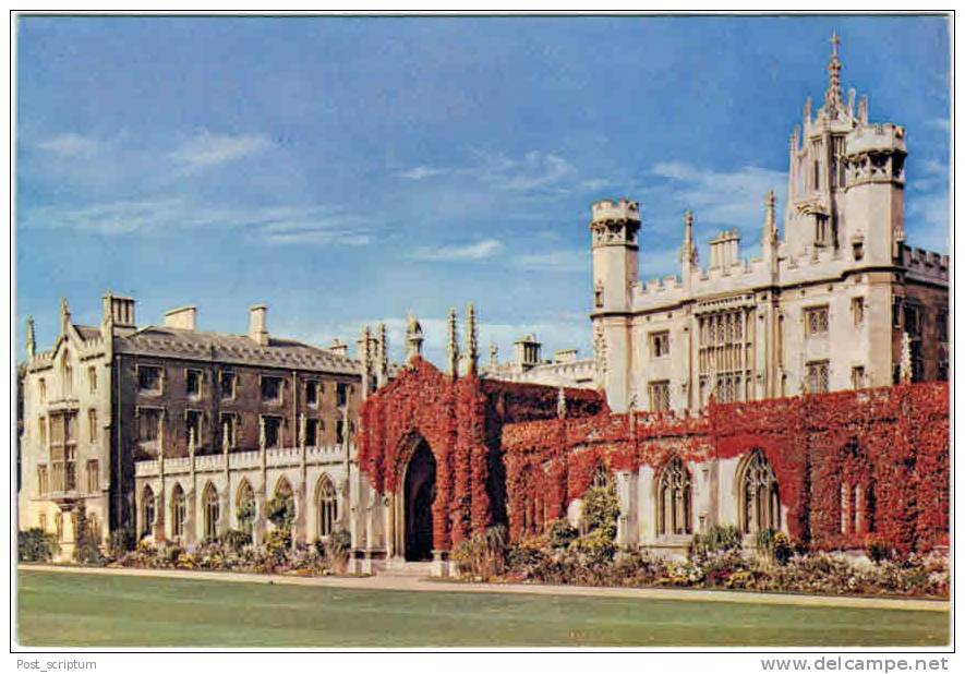 Royaume-Uni - Angleterre - Cambridge - 2 Cards - Bridge Of Sighs + New Court, St John College - Cambridge