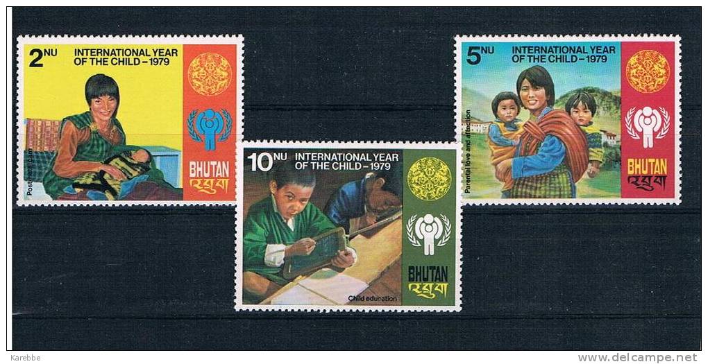 Bhutan Bhoutan Kinder 1979 International Year Of The Child Jahr Des Kindes - Bhutan
