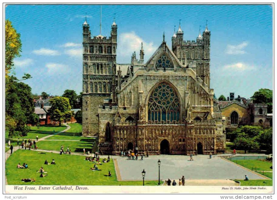 Royaume-Uni - Angleterre - Devon - Exeter Cathedral - 2 Cards - Exeter