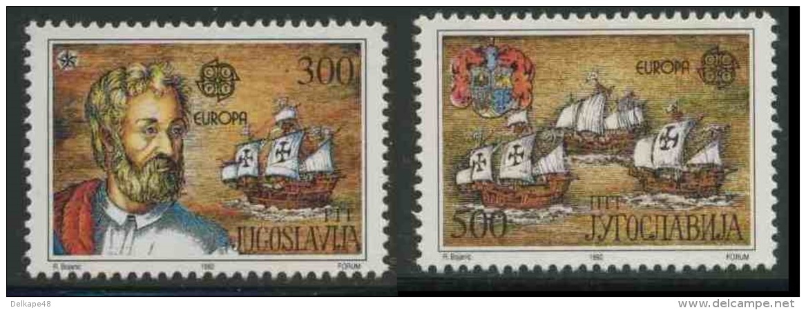 Jugoslavija Yugoslavia 1992 Mi 2534 /5 YT 2397 /8 ** 500th Ann. Discovery America By Columbus / Entdeckung Amerika - Christoffel Columbus