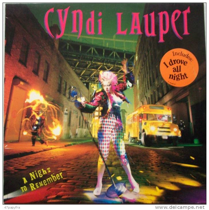 Cyndi LAUPER LP + Sticker I Drove All Night M / M Comme Neuf - Disco, Pop