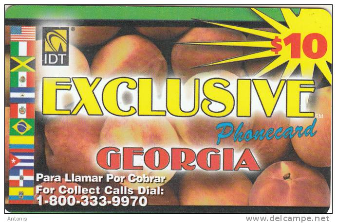 USA - Georgia, IDT Prepaid Card $10, Exp.date 3 Months After First Use, Used - Autres & Non Classés