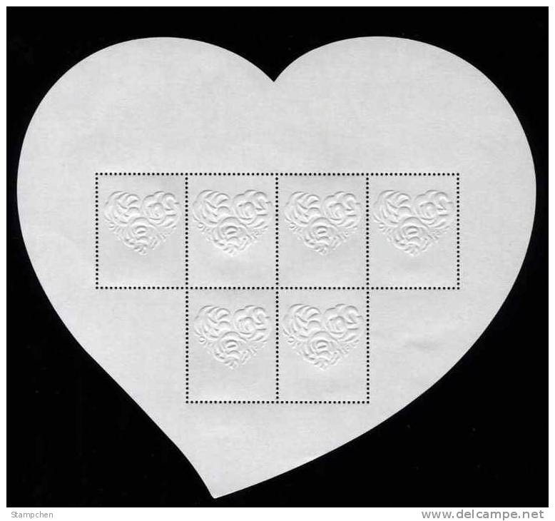 2013 Valentine Day Stamps Mini Sheet Love Heart Rose Flower Heart-shaped Number Code Unusual - Fehldrucke