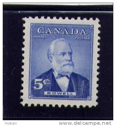 CANADA 1954, #350 MNH,SIR MACKENZIE BOWELL Premier Minister   Mnh - Neufs