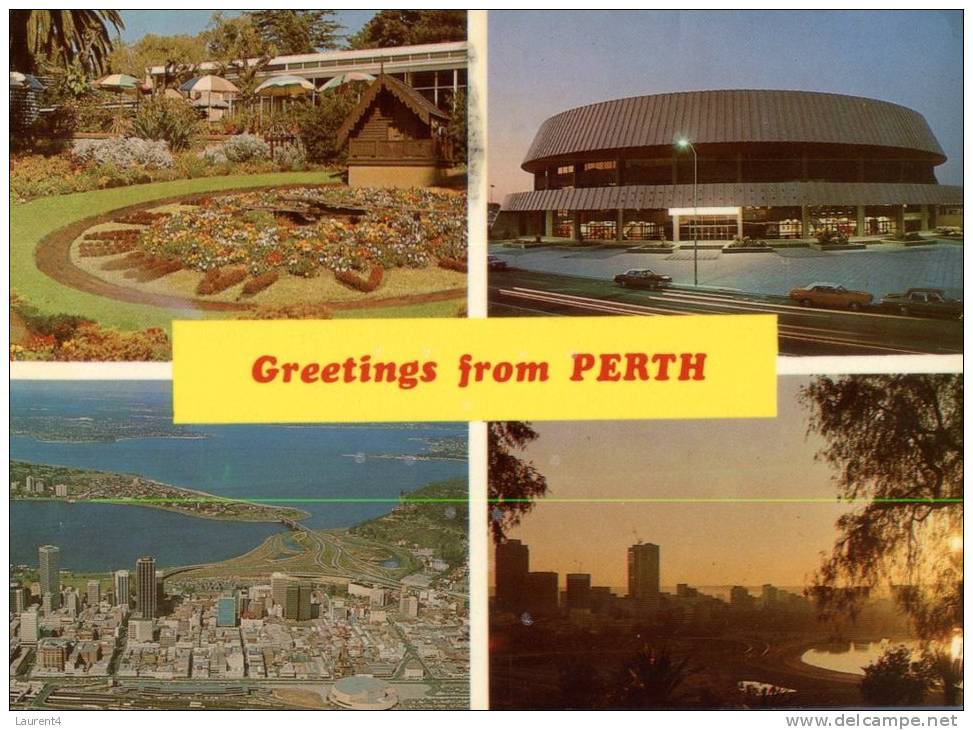 (500) Australia - WA - Perth 4 Views (with Flower Clock) - Perth