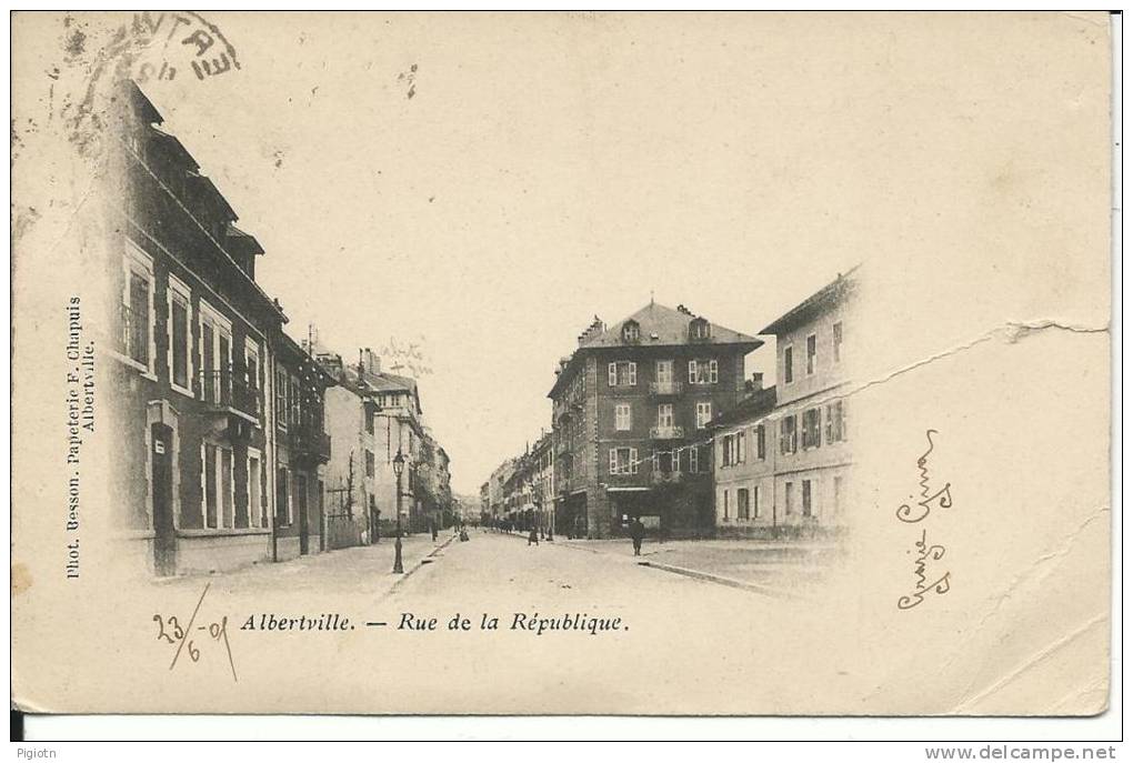 VE091 - CARTOLINA DA ALBERTVILLE A SAN MICHELE ALL´ADIGE (TN) AUSTRIA .- 25.6.1901- ISOLATO - 1877-1920: Semi Modern Period