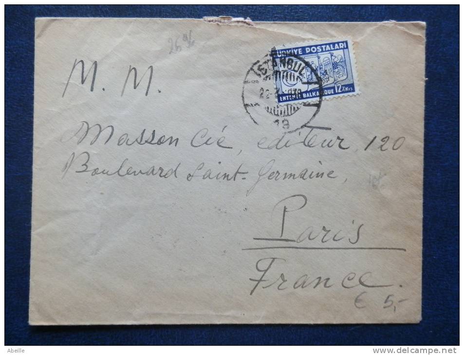 A2696    LETTRE POUR PARIS 1938 - Covers & Documents