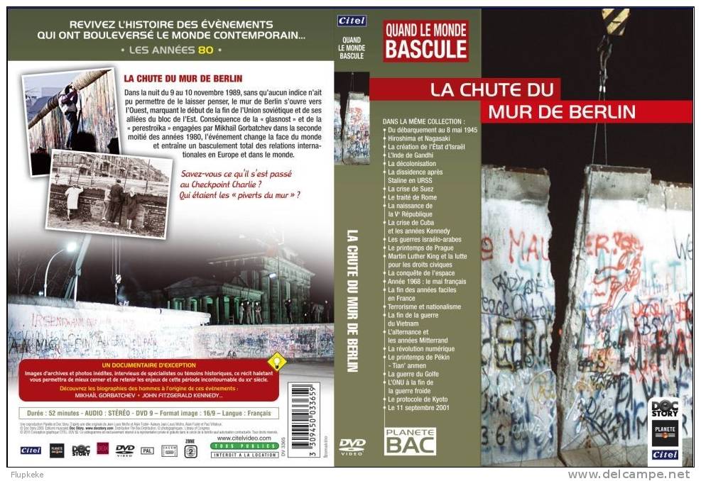 Dvd Zone 2 La Chute Du Mur De Berlin Documentaire Citel Planète Bac 2010 - Documentary