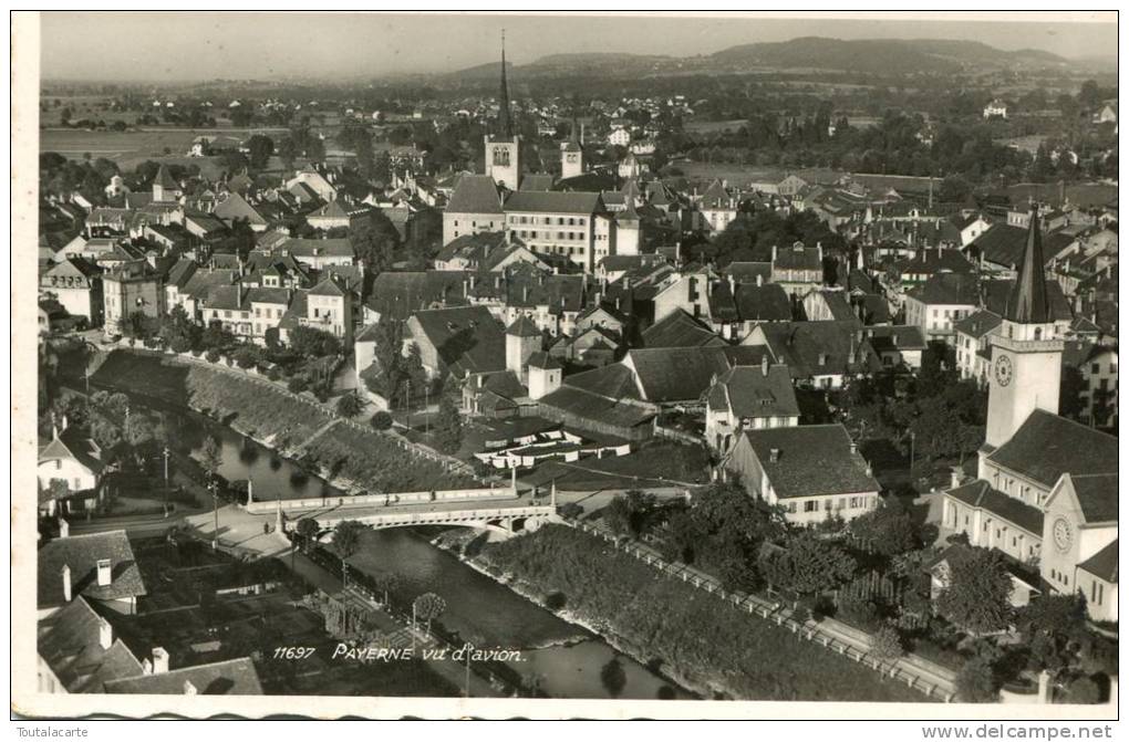 CPSM SUISSE PAYERNE VU D AVION - Payerne