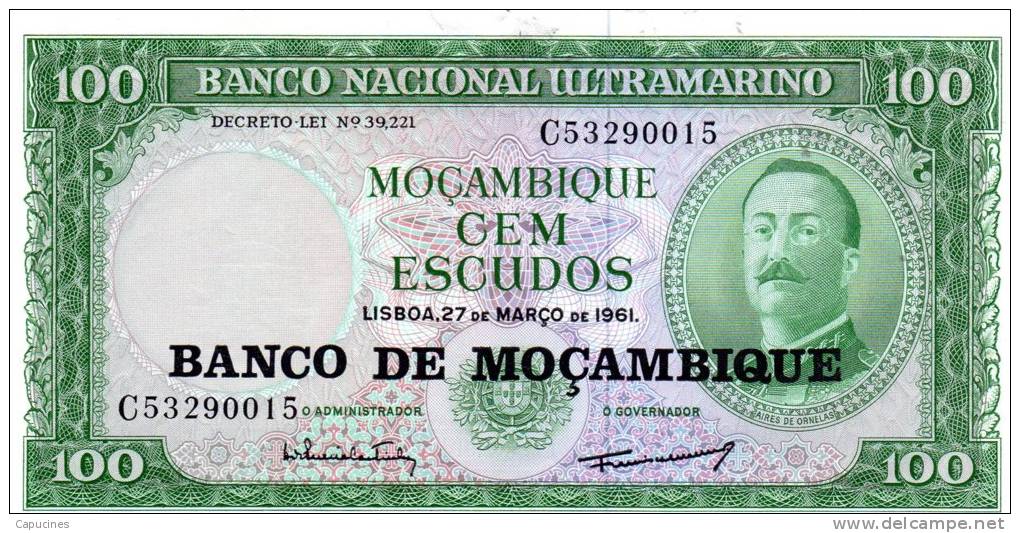 MOZAMBIQUE - Billetde 100 Escudos (bon état) - Mozambique