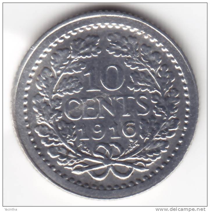 Nederland   10  Cent   Wilhelmina  1916  / Argent    (2159) - 25 Cent