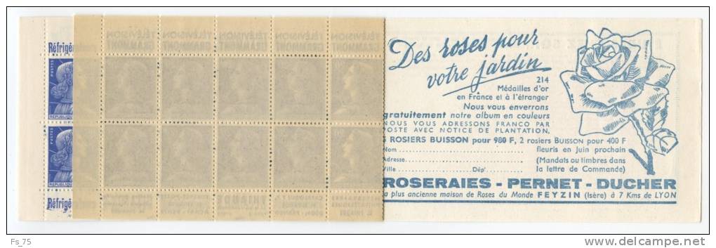 FRANCE CARNET N°1011B TYPE I MULLER 20F BLEU - C15 - S.16.58 - FRIMATIC / GRAMMONT / FRIMATIC / THIAUDE - Other & Unclassified