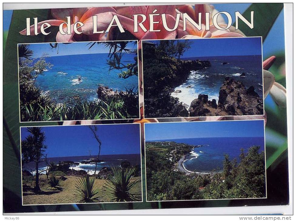 Ile De La Réunion--MANAPANY--Vues Diverses ,cpm  éd Clin D'Oeil--flamme Collection Timbres Poste - Autres & Non Classés