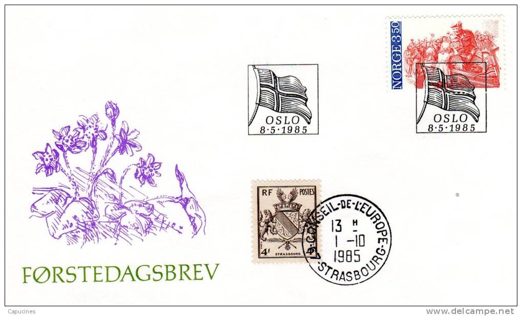 NORVEGE-   FDC De 1985:  "le Retour Du Prince Héritier Olav En 1945" - FDC