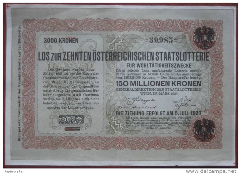 Donaustaat - 10000 (Kronen) O.D. (WPM Austrian States S156b) - Oesterreich