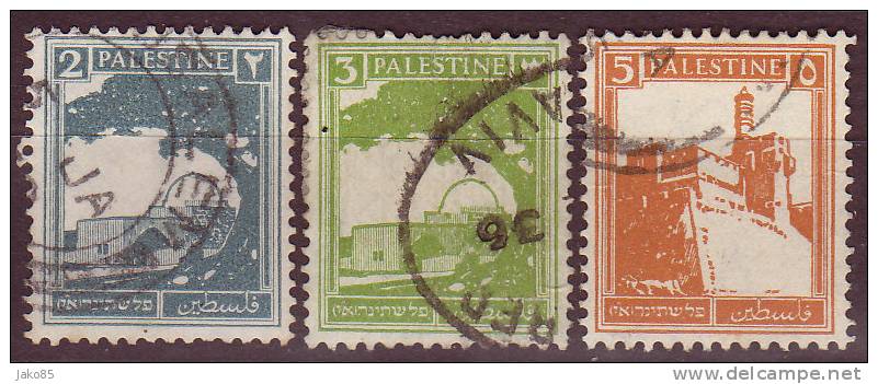 - PALESTINE  - 1927 - YT N° 63 / 64 + 66 - Oblitérés - - Palestine