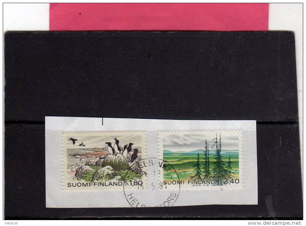 SUOMI FINLAND - FINLANDIA - FINLANDE 1983 NATIONAL PARKS BIRDS - PARCHI NAZIONALI UCCELLI  + 1988 Kekkonen PARK USED - Used Stamps