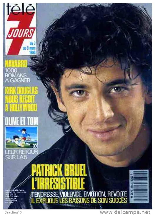 TELE   7 JOURS  N° 1553       Patrick Bruel L'Irrésistible    "je Suis Rock Et Tendresse" - Películas & TV