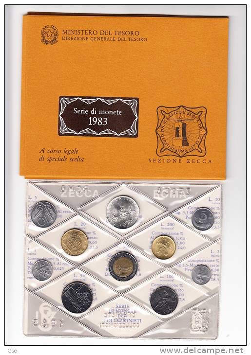ITALIA 1983 - Serie  Completa 10 Monete In Confezione Originale IPZS - Jahressets & Polierte Platten