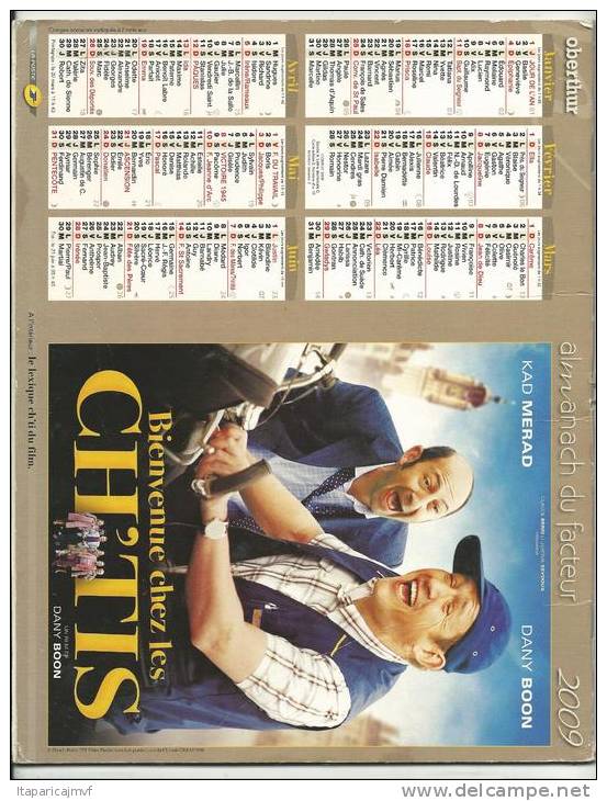 Vieux Papier :  Calendrier  :  Bienvenue  Chez  Les  CH'TIS   2009 (  Carte  Orne ) - Grand Format : 2001-...