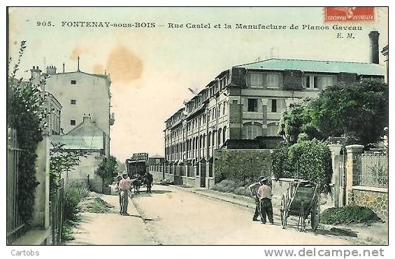 94 FONTENAY-sous-BOIS Rue Castel Et La Manufacture  De Piano Caveau - Fontenay Sous Bois