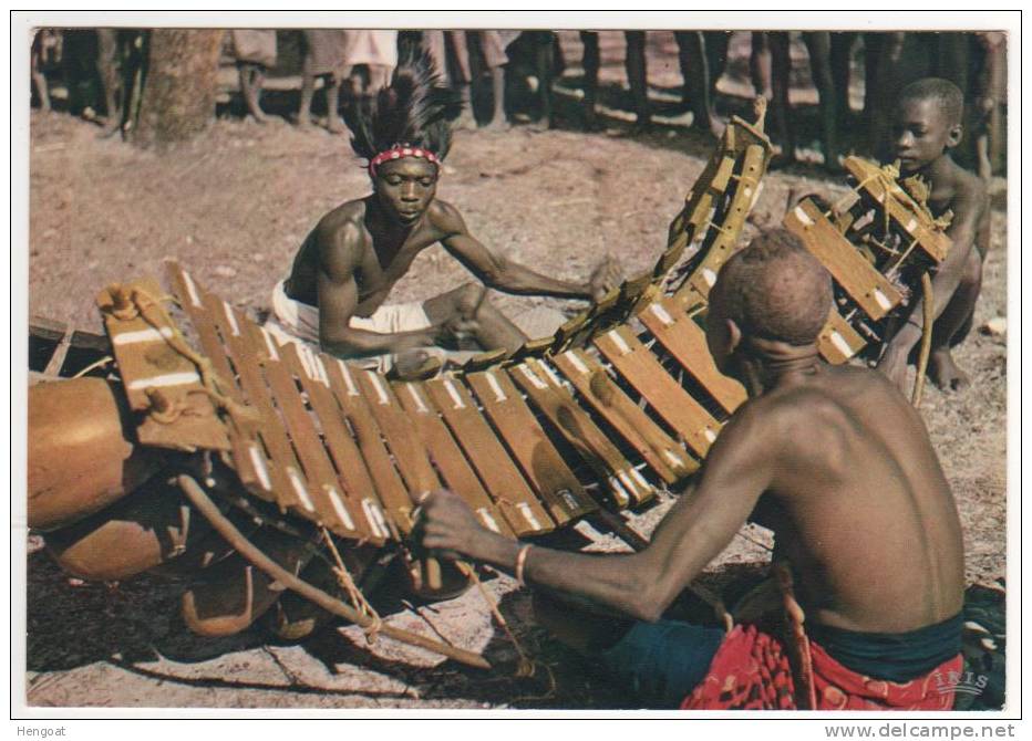 L´Afrique En Couleurs , Joueurs De Balafon, écrite De Brazaville , Non Timbrée - Brazzaville