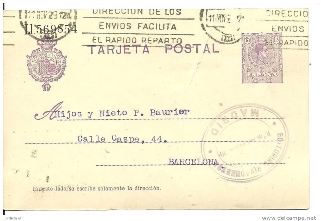 E.POSTAL COMERCIAL MADRID - 1850-1931