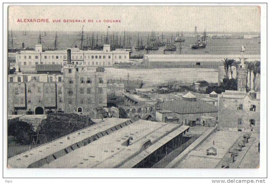 PAYSAGE, 1900/1920 - EGYPTE Alexandrie  « Vue Générale De La Douane»  Neuve, Non Ecrite, - Alexandria