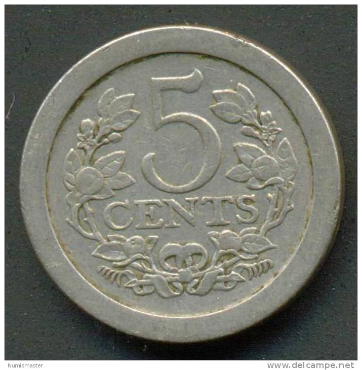 NETHERLANDS , 5 CENT 1909 - 5 Centavos