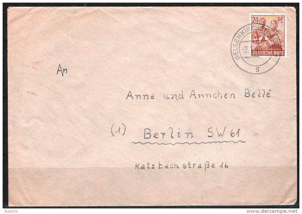 All. Bes. MiNr 951 Brief Gel. Stempel Gelsenkirchen  Nach Berlin  ( D73 ) Günstige Versandkosten - Covers & Documents