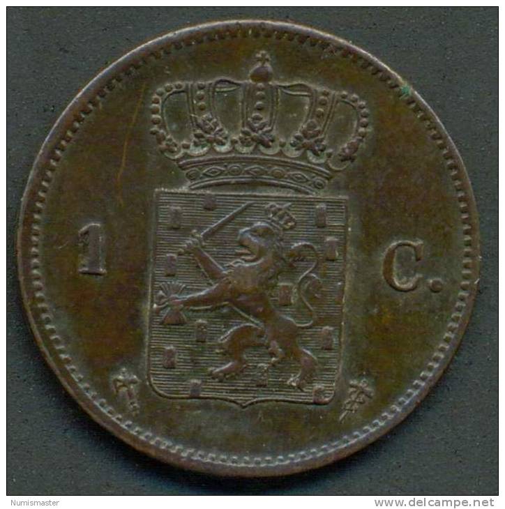 NETHERLANDS ,1 CENT 1877 - 1849-1890 : Willem III