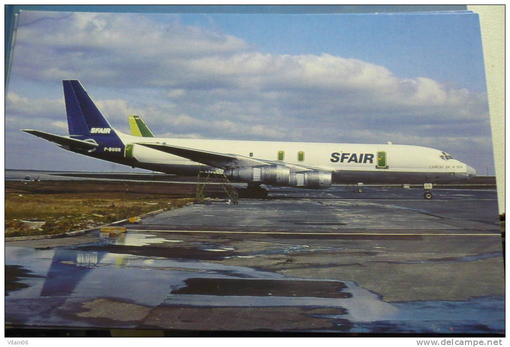 SFAIR   DC 8 55F   F BUOR   ROISSY AIRPORT 1985 - 1946-....: Era Moderna