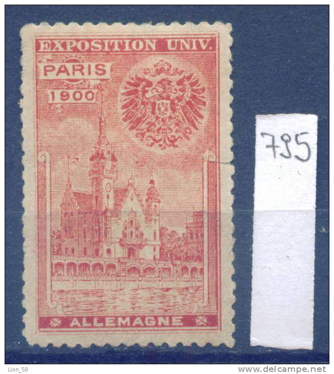 14K795 / Label 1900 PARIS UNIVERSAL EXPOSITION ALLEMAGNE - Deutschland Germany Allemagne France Frankreich Francia - 1900 – Paris (Frankreich)