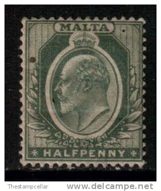 Malta SCott 21 - SG38, 1903 Edward VII 1/2d MH* Crown CA Wmk - Malta (...-1964)