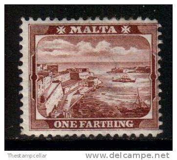 Malta Scott 28 - SG45a, 1904 Edward VII 1/4d  MH* Multiple Crown CA Wmk - Malta (...-1964)