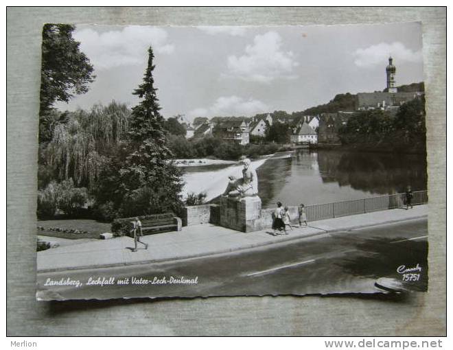 Landsberg Am Lech - Lechfall Mit Vater Lech Denkmal    D95026 - Landsberg