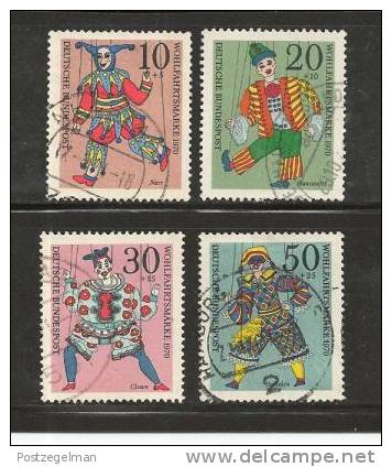 GERMANY 1970  Cancelled Stamp(s)  Welfare Puppets On A String 650-653 - Used Stamps