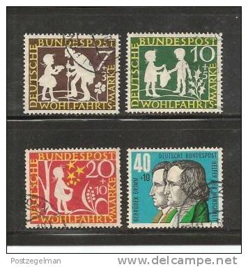 GERMANY 1959 Cancelled Stamp(s) Youth, Fairy Tales Grimm 322-325 - Used Stamps