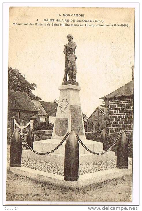 SAINT-HILAIRE-DE-BRIOUZE (Orne)  Monument Aux Morts....... - Autres & Non Classés